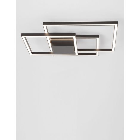 Plafoniera LED Nova Luce Bilbao 3 luci alluminio nero L 56 cm 42 W 3000 K per soggiorno 2700 lm rif. 9500832 (1/5)