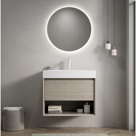 meuble salle bain vasque inclus 70 cm tiroir HAVRYA (1/5)