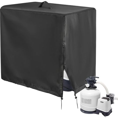 Schutzhülle für Schwimmbadpumpe, transparenter Sandfilter, 600D-Sandfilter, 600D Oxford, komplette Abdeckung, UV-beständig und 100 % wasserdicht