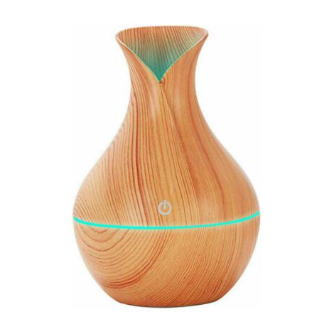 MINI-AROMA-DIFFUSOR IN HOLZOPTIK, USB-LUFTBEFEUCHTER FÜR ZUHAUSE, LED-BELEUCHTUNG, 130 ML (1/2)