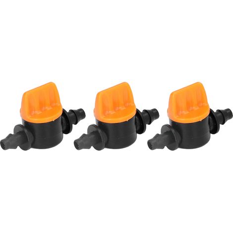 Lot de 100 mini-vannes à embout cannelé 4/7 pour l'irrigation, avec tuyau traversant et système de brumisation, idéales pour le semis et la culture de jardins. (1/5)