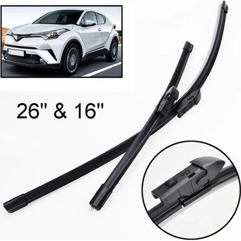 Lot de 2 Balais d'essuie-glace avant pour Toyota C-HR - CHR 2016 2017 2018 2019 2020 2021 2022 2023