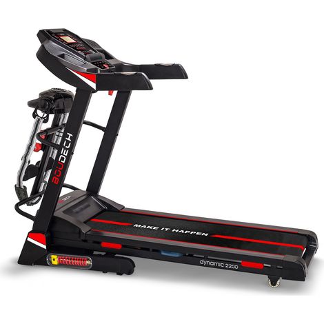 Boudech – Tapis de course électrique pliant 2200 W – Inclinaison automatique 0 à 15° – Vitesse max 14 km/h – 11 programmes – Bluetooth