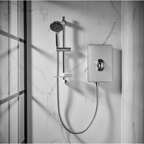 Triton Aspirante Electric Shower - Brushed Steel 9.5kW (1/10)