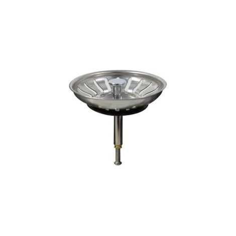 Panier Pour Bonde d'Évier de Cuisine Avec goupille réglable - Crépine Universelle Acier Inoxydable, Bouchon Panier Pop-Up - Lavable Lave-vaisselle, Ne se Bouche & Ne Déborde Pas