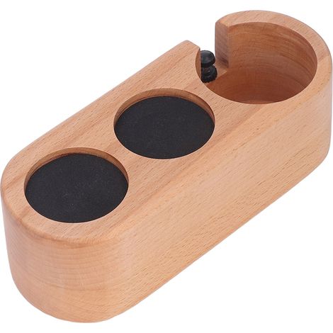Kaffeetamperhalter aus Buchenholz, Aufbewahrungsgestell für Tamperstation, 3 Löcher 58mm. (1/5)