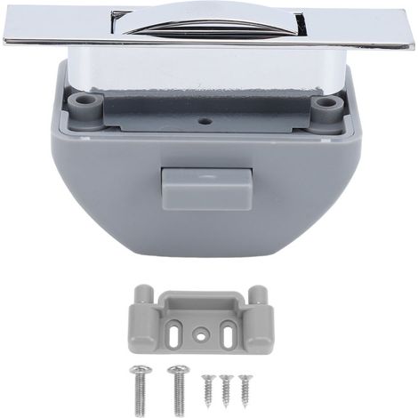 Pestillo de puerta con pulsador para autocaravanas, yates, caravanas, furgonetas camper, aleación de zinc cromado, sin llave.