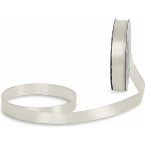 Ruban Satin - 12 mm - 25 m - Double Face - Ivoire