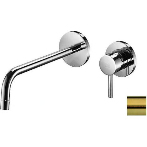 Paffoni Light - Mitigeur de lavabo encastré avec corps, installation de 2 trous, doré brossé LIG105HGSP70 (1/2)