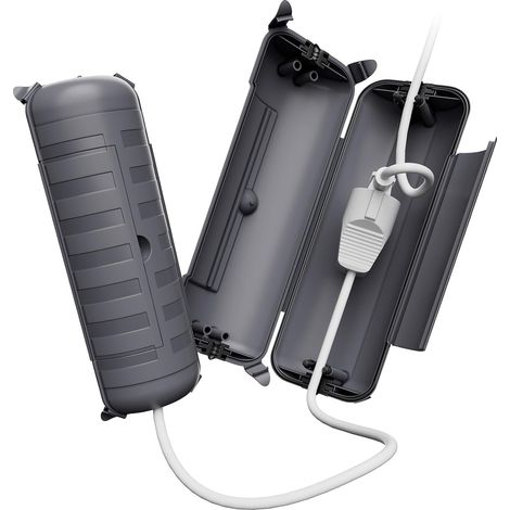 Boitier Etanche Electrique Exterieur Gris 2pcs IP44 (29x11x7,5cm) lot de 2–Boîtier Extérieur pour Rallonges, Câbles, Décorations Vacances, Lumières Noël, Outils Électriques (1/5)