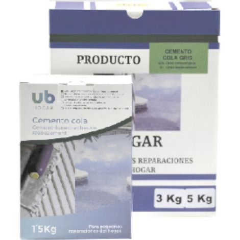 FPLUS cemento cola gris 1.5 kg. , Cemento cola gris en caja carton