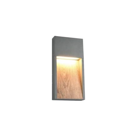 Trio Lighting Aplique LED para Exterior SALMON Acabado Efecto Madera 11W 1200lm 3000K IP44 (1/5)