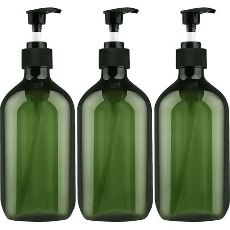 3-teiliges Set mit 500-ml-Pumpflaschen, Shampooflaschen, nachfüllbaren Flüssigkeitsspendern, leeren nachfüllbaren Pumpflaschen, leeren nachfüllbaren Seifenpumpenflaschen (1/5)