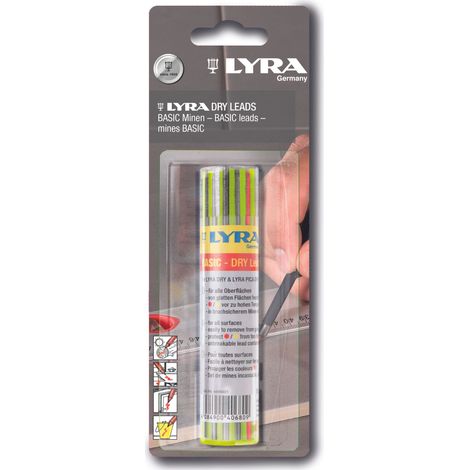 PICARD 12 x Ersatzminen Set für Dry Tieflochmarker Schwarz, Rot und Gelb Nr. 71665