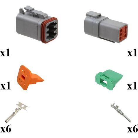Kit Connecteur DT series Mâle female 6 Voies