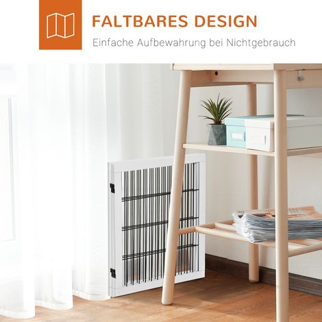 Barrière de sécurité pour chien, barrière de protection autoportante avec pieds 185 x 71 cm, bois, barrière pour chien, barrière d'escalier, barrière anti-chien pour escaliers, portes, cuisine, couloi (1/4)