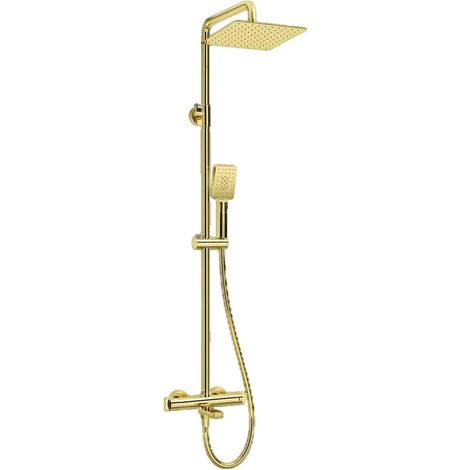 Deante Set doccia moderno nero con rubinetto termostatico