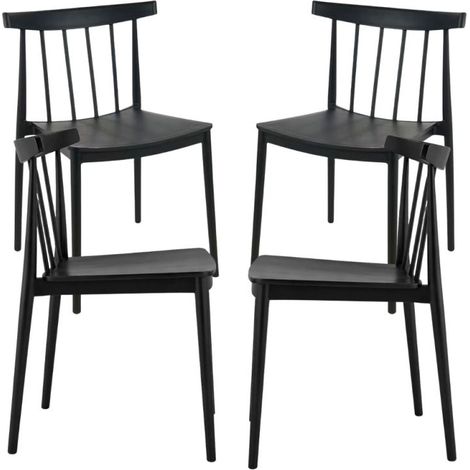 Packs Sillas Jardín - Pack 4 Sillas Jako - Negro (1/5)