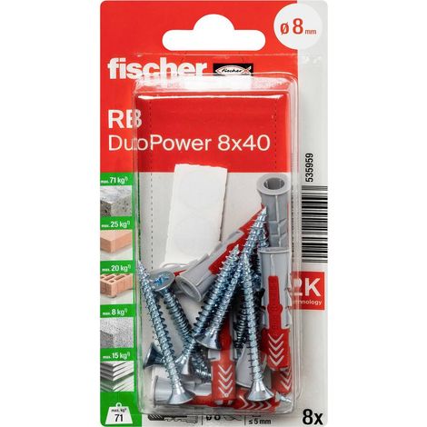 Fischer 535959 DuoPower 8 x 40 RB K NV Kit di montaggio 40 mm 8 mm 1 KIT (1/5)