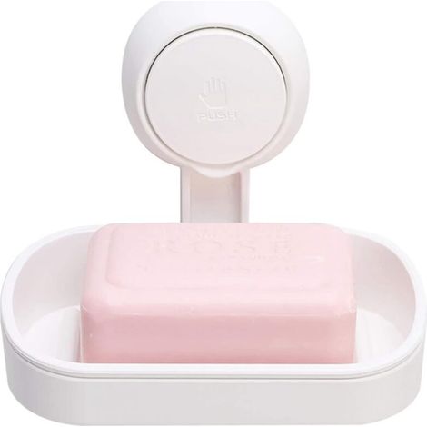 Porte-savon à ventouse, sans perçage et réutilisable. Installation en 1 seconde. Charge maximale : 5 kg. (1/5)