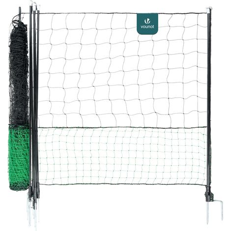 VOUNOT 12m Chicken Netting Kit, Heavy-Duty PE Poultry Fence Green (1/5)
