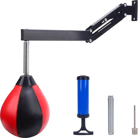 Balles de boxe, balles de spreader, balles de vitesse réglables suspendues, sac de boxe mural pour adolescents et adultes, pour l'entraînement à la maison, le soulagement du stress et plus encore. (1/5)