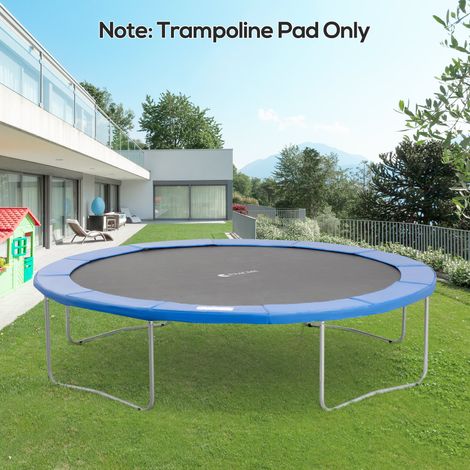 Telo di protezione imbottito per trampolino, bordo di sicurezza per trampolini con diametro Ø366 cm, blu