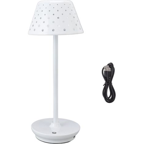 Lampe de bureau LED rétro, design simple sans fil, gradation tactile sans paliers, lumière de table blanche pour chambres, bars et restaurants. (1/5)