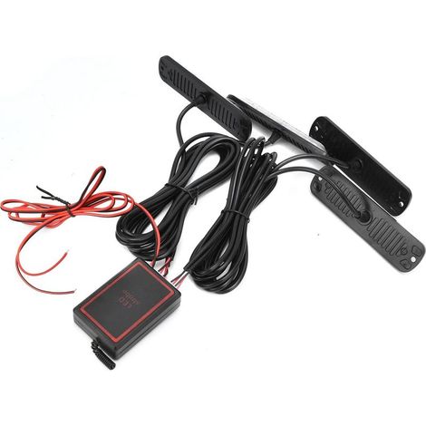 Lampe Stroboscopique de Voiture 4x6LED Sync Rouge Bleu (1/5)