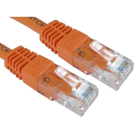 Câble Ethernet catégorie 6 UTP RS PRO, Orange, 10m PVC Avec connecteur ( Prix pour 1 )