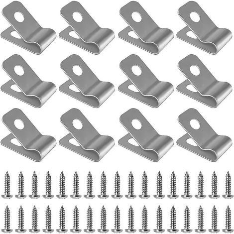 100 clips de fixation pour fil de clôture avec vis, en acier inoxydable antirouille, pour fils de calibre 12 à 16. Fournitures de jardin. (1/5)
