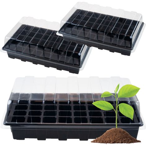 TG77630 3x MINI INVERNADERO INSPECTOR DE BROTES PARA GERMINACIÓN DE PLÁNTULAS 48 CÁMARAS propagador
