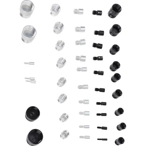 Outil de vérification de filetage pour écrous et boulons, 44 pièces, en aluminium, haute précision, avec boîte de rangement, pour écrous impériaux et métriques. (1/5)