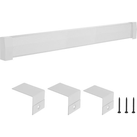 Cache pour Plinthe Chauffante, Série Premium, Couvercle pour Chauffage Électrique Standard, 1,83 m, Ventilation et Chaleur Efficaces, Cache de Remplacement Acier pour Chambre à Coucher, Blanc (1/5)