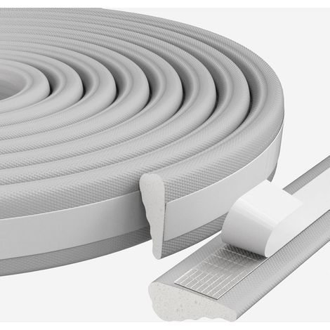 Self-adhesive foam sealing strips for windows and doors, sound and thermal insulation (grey, 1 meter). (1/5)