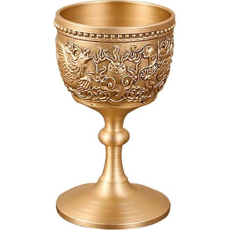Coupe à vin chinoise multifonctionnelle, verre à vin domestique, accessoire pour la maison-8.3x5cm-Golden (1/4)
