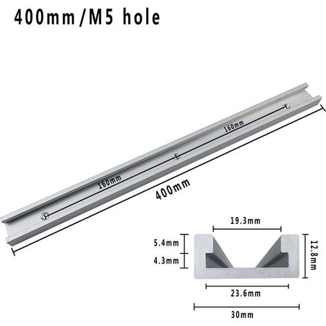 Chute T30 de 0,4 mètre Poussoir d'angle pour scie circulaire, poignée de poussée pour le travail du bois, équerre inversée pour scie à ruban, rail de guidage, dossier, accessoires pour outils de brico (1/5)