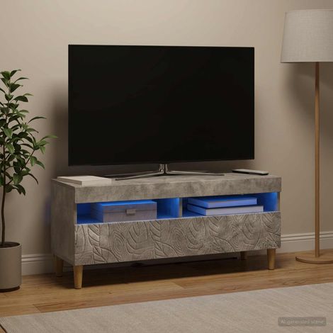 vidaXL Mobile TV LED Grigio Cemento Legno ingegnerizzato (1/5)
