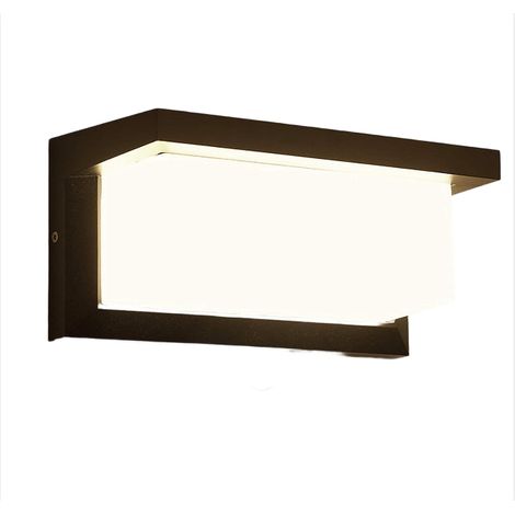 18W LED Applique Murale Lampe Extérieur avec Detecteur de Mouvement Moderne Noirs 3000K Blanc Chaud Aluminium Luminaire IP65 Étanche Lumière Éclairage Decorative pour Jardin Pathway Couloir (1/5)
