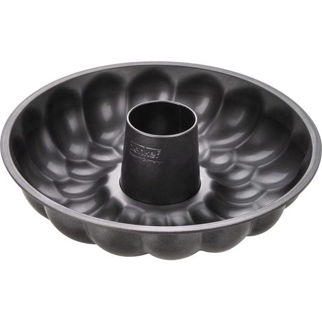 Zenker Stampo per ciambellone, stampo da forno per pane, torte, dolci, teglia in acciaio con rivestimento antiaderente, fino a 230°C, dimensioni 32 x 9 cm (1/5)