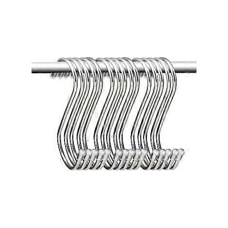 SZTXJ S-förmiger Metallhaken, Edelstahl, multifunktional, für Küche, Löffel, Pfanne, Bad, Schlafzimmer, 15er-Pack, klein