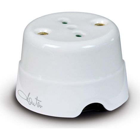 Fanton spa presa p17/11 da parete in ceramica bianca 84010 (1/5)