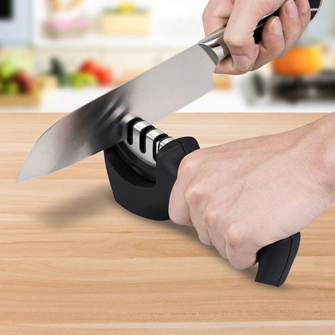 Aiguiseur de Couteaux 3 Étapes pour Cuisine, Affûtage Rapide avec Base Anti-Dérapante ABS (1/5)