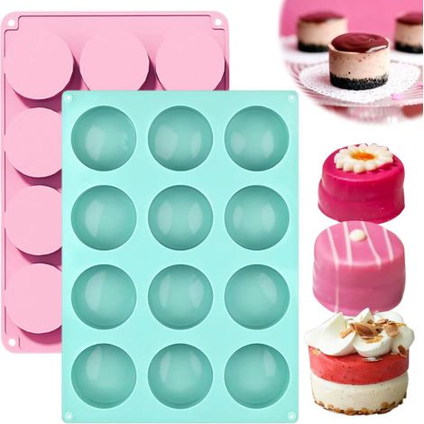 Lot de 2 mini moules à cupcakes en silicone - Mini moule à muffins pour 12 tasses - Sans BPA - Anti-adhésif - En silicone - Pour la fabrication de gâteaux à muffins,Parent,- (1/5)