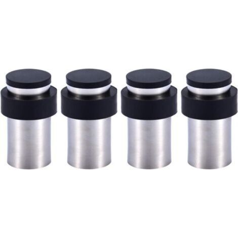 6cm Stainless Steel Door Stopper with Rubber Door Stopper for Floor or Wall (Set of 4) (1/4)
