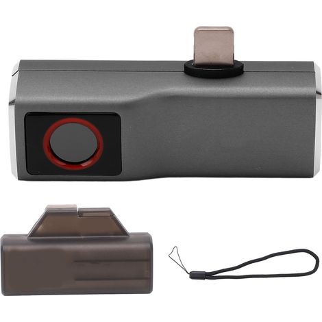 Caméra thermique pour smartphone, plug & play, faible consommation, précise, large portée de détection, caméra thermique infrarouge pour iOS, gris foncé, gris foncé (1/5)
