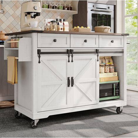 Aufbewahrungsmöbel Schrank mobil 140x73 MDF Beige OKMYHOME (1/5)