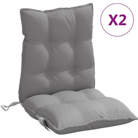 Maison Exclusive - Cuscini per Sedia Schienale Basso 2 pz Grigi in Tessuto Oxford (1/5)