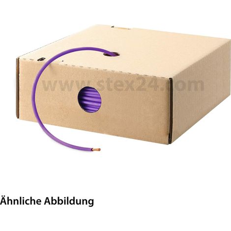 HELU KABEL H05Z-K 90°C 1X0,5mm² VT (violett) Einzelader halogenfrei violett AD 2,6mm VPE 100,0 Meter Nennspannung Uo/U 300V/500V - 1 Stück