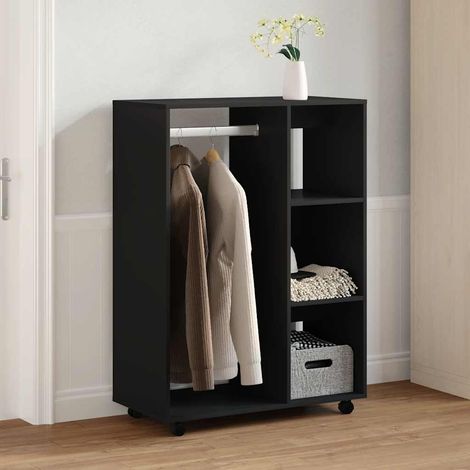 Kleiderschrank Schwarz 80x40x110 cm Holzwerkstoff